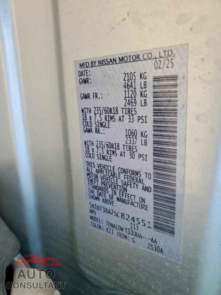 NISSAN ROGUE 2025 - 5N1BT3BA7SC824551