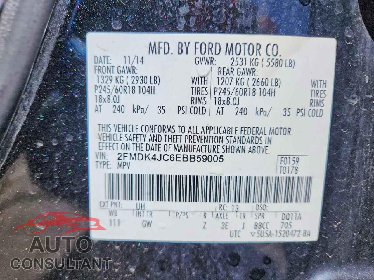FORD EDGE 2014 - 2FMDK4JC6EBB59005