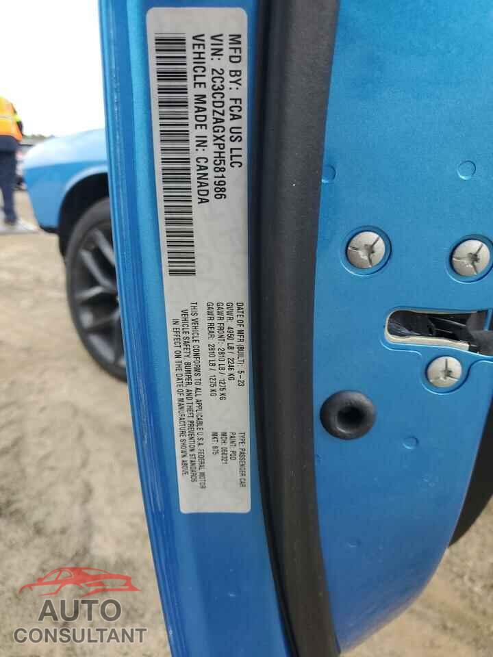 DODGE CHALLENGER 2023 - 2C3CDZAGXPH581986