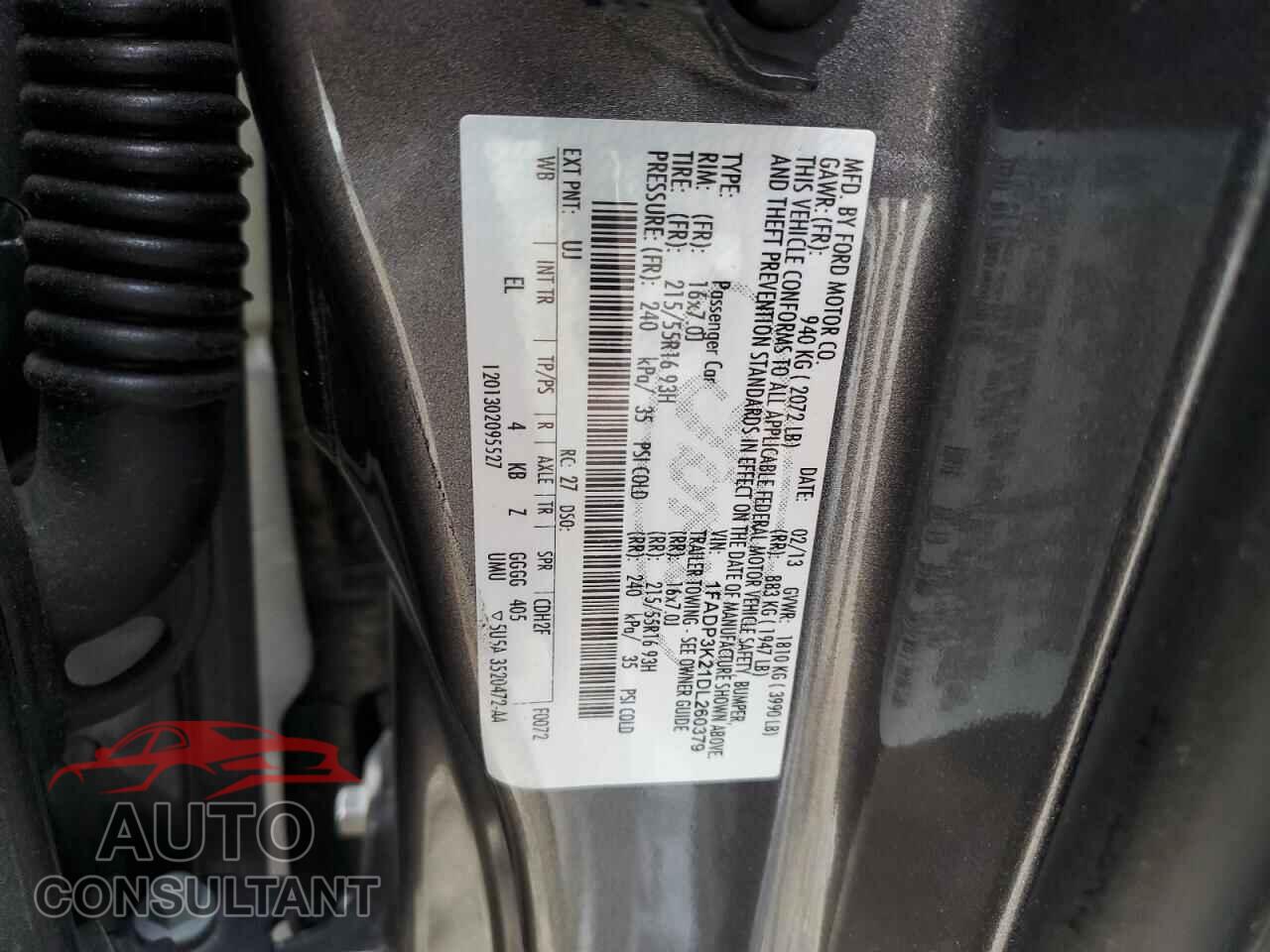 FORD FOCUS 2013 - 1FADP3K21DL260379