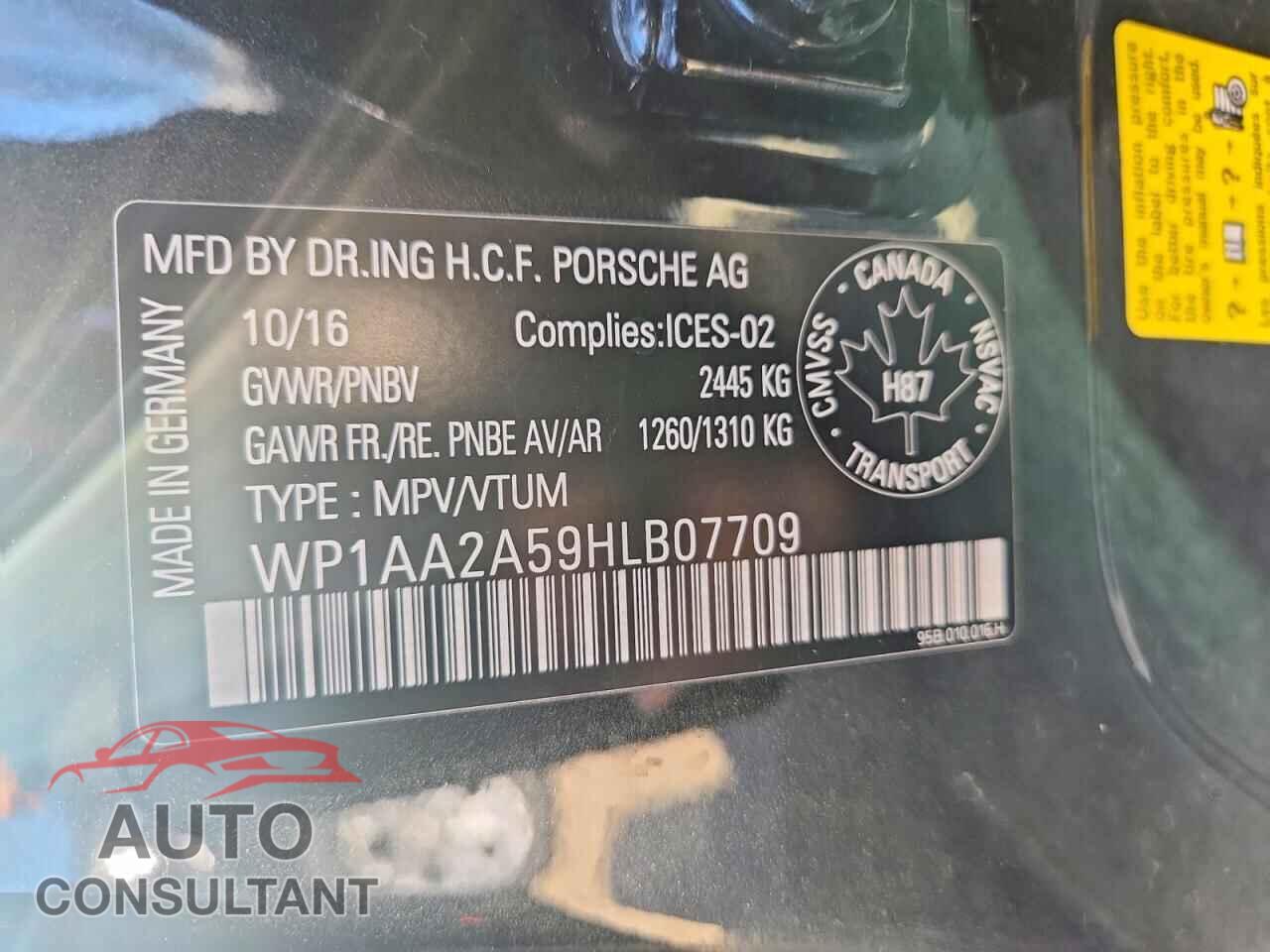 PORSCHE MACAN 2017 - WP1AA2A59HLB07709