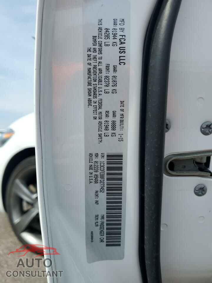 DODGE DART 2015 - 1C3CDFEB8FD277452