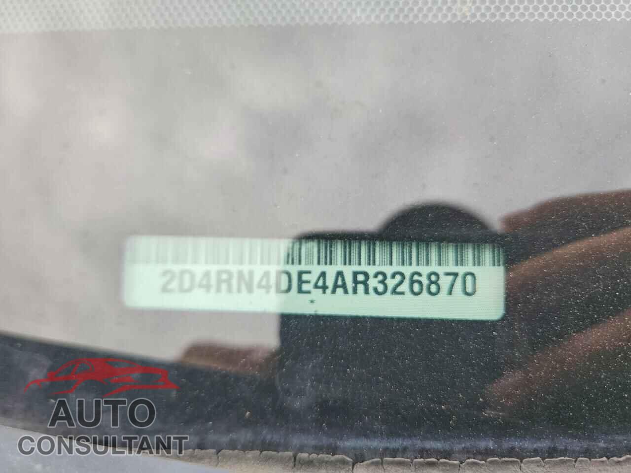 DODGE CARAVAN 2010 - 2D4RN4DE4AR326870