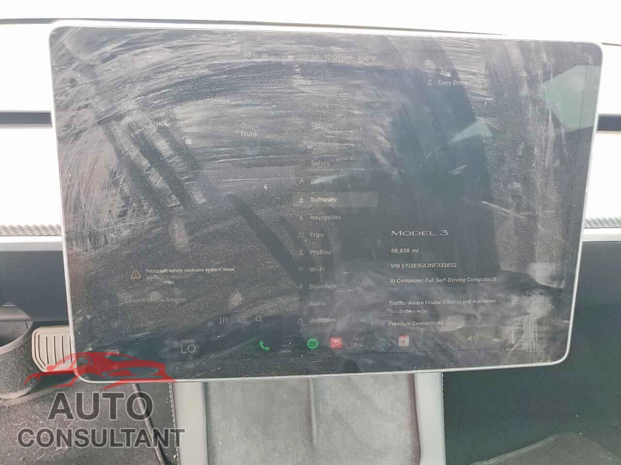 TESLA MODEL 3 2022 - 5YJ3E1EA3NF333632
