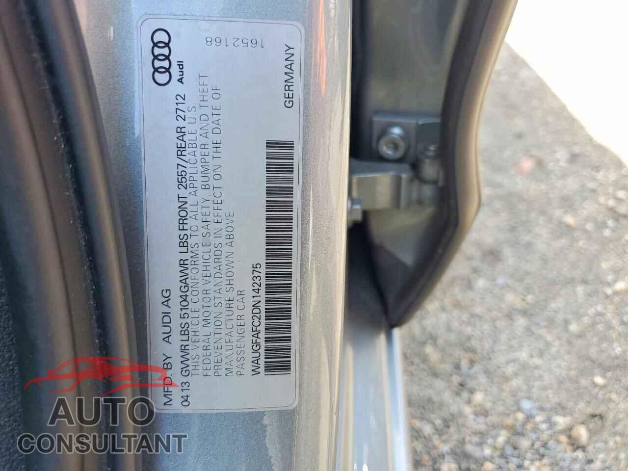 AUDI A6 2013 - WAUGFAFC2DN142375