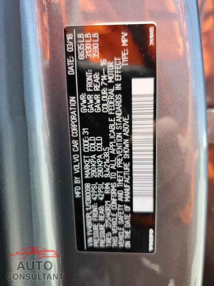 VOLVO XC90 2018 - YV4BR0PL1J1380098