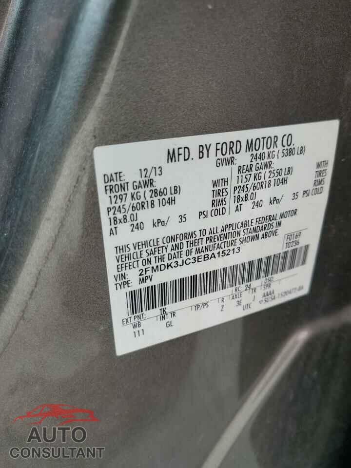 FORD EDGE 2014 - 2FMDK3JC3EBA15213