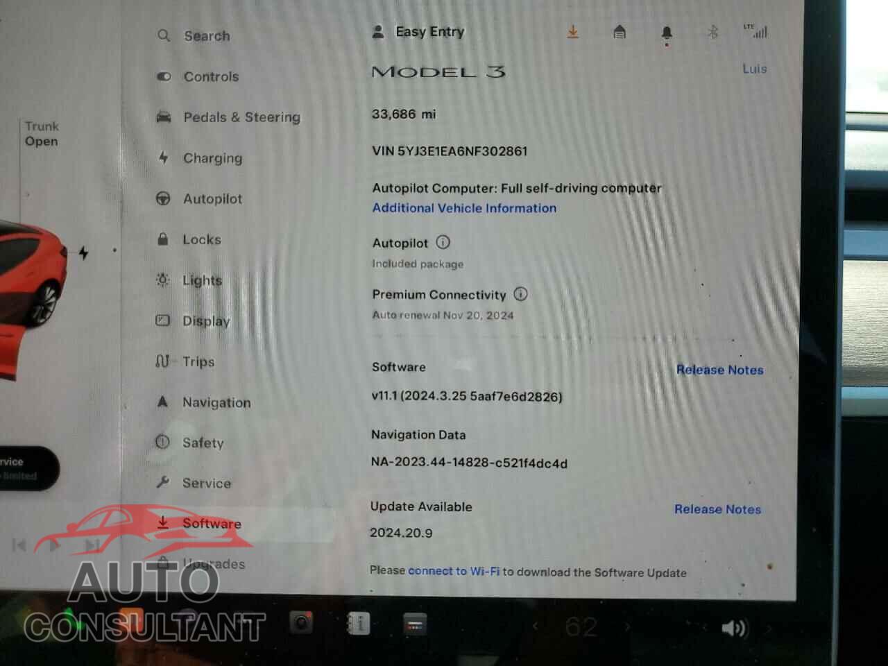 TESLA MODEL 3 2022 - 5YJ3E1EA6NF302861
