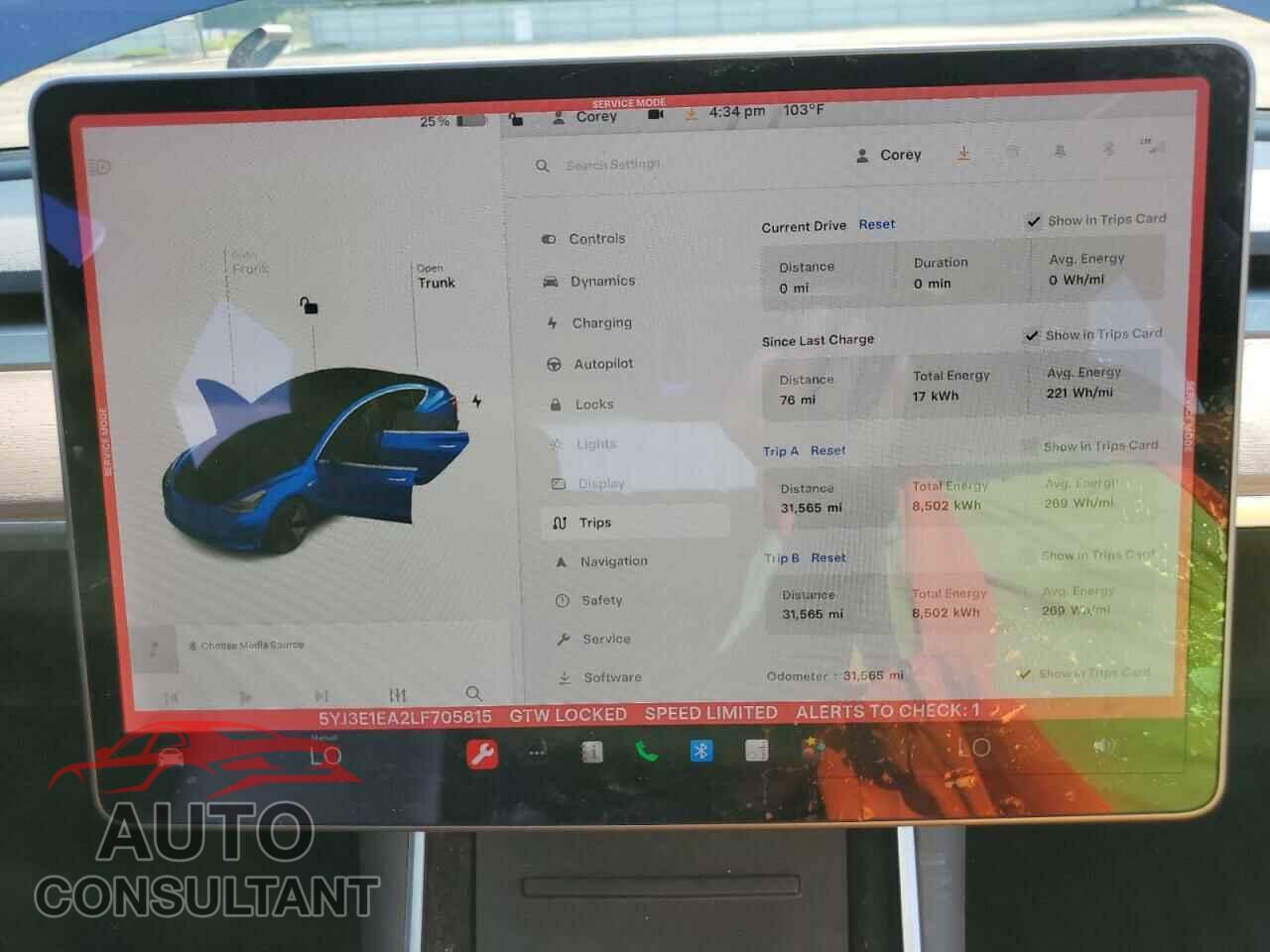 TESLA MODEL 3 2020 - 5YJ3E1EA2LF705815
