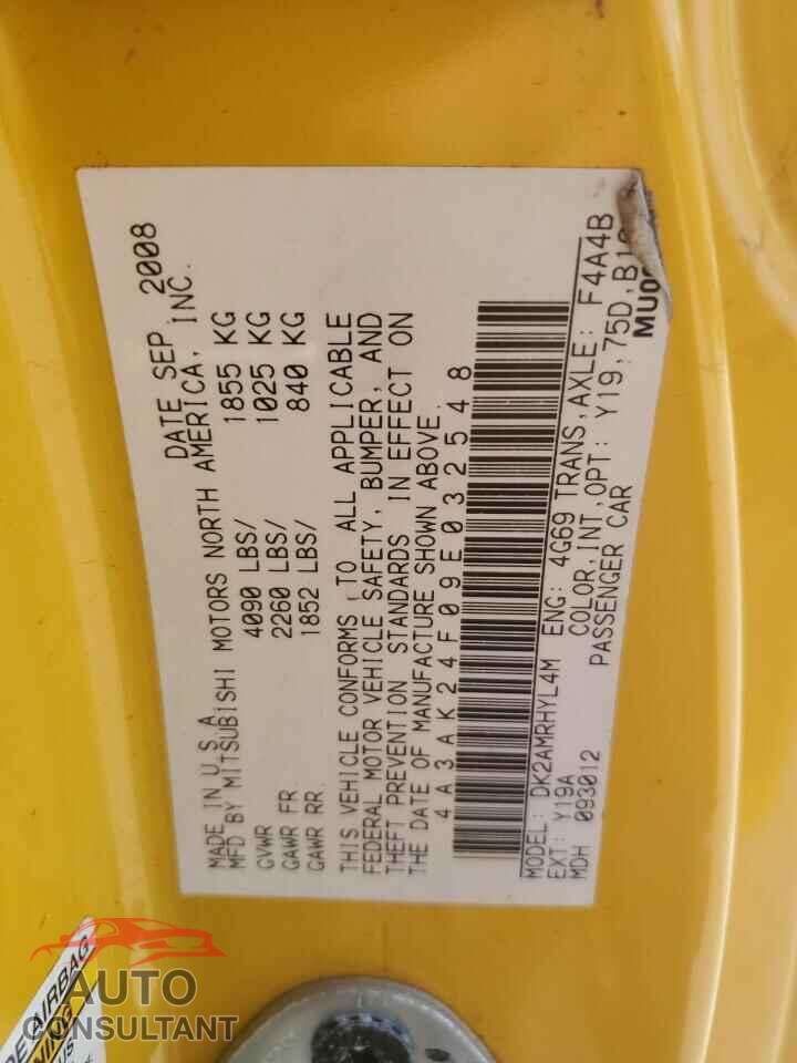 MITSUBISHI ECLIPSE 2009 - 4A3AK24F09E032548