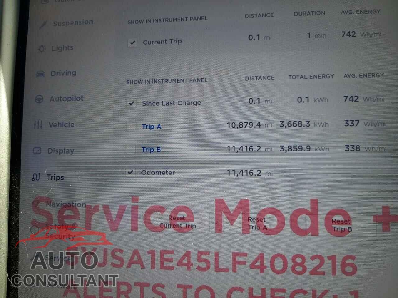 TESLA MODEL S 2020 - 5YJSA1E45LF408216