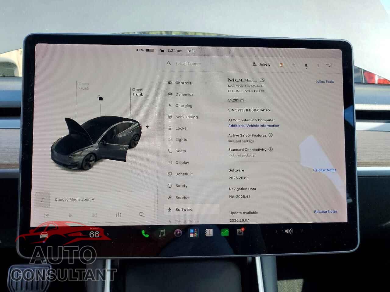 TESLA MODEL 3 2018 - 5YJ3E1EB8JF094145