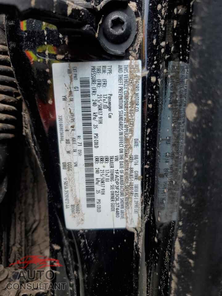 FORD FOCUS 2016 - 1FADP3F23GL374480