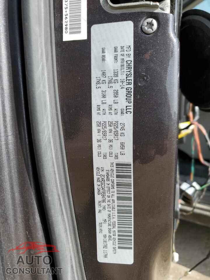 DODGE CARAVAN 2015 - 2C4RDGCG4FR584706