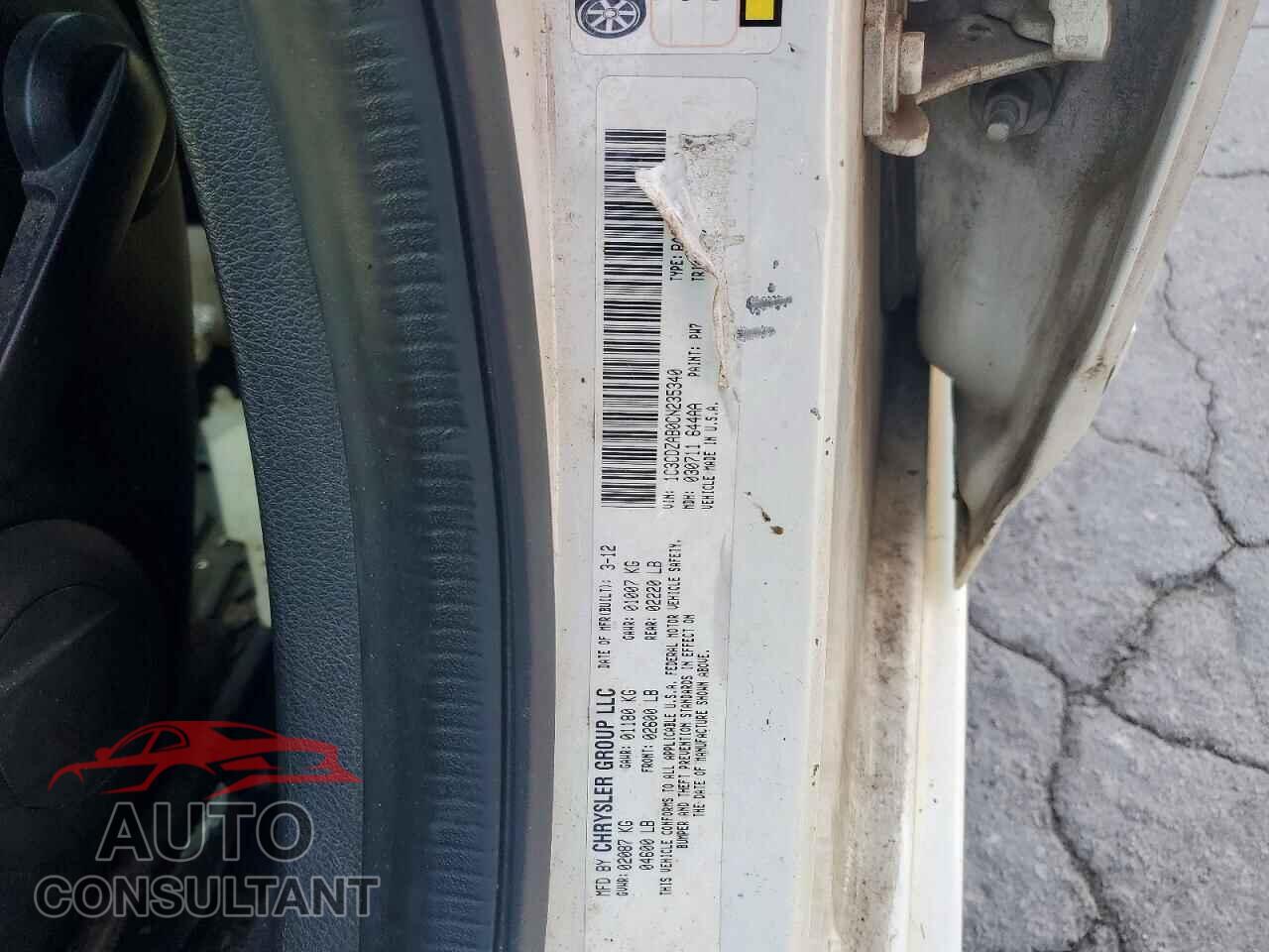 DODGE AVENGER 2012 - 1C3CDZAB0CN235340