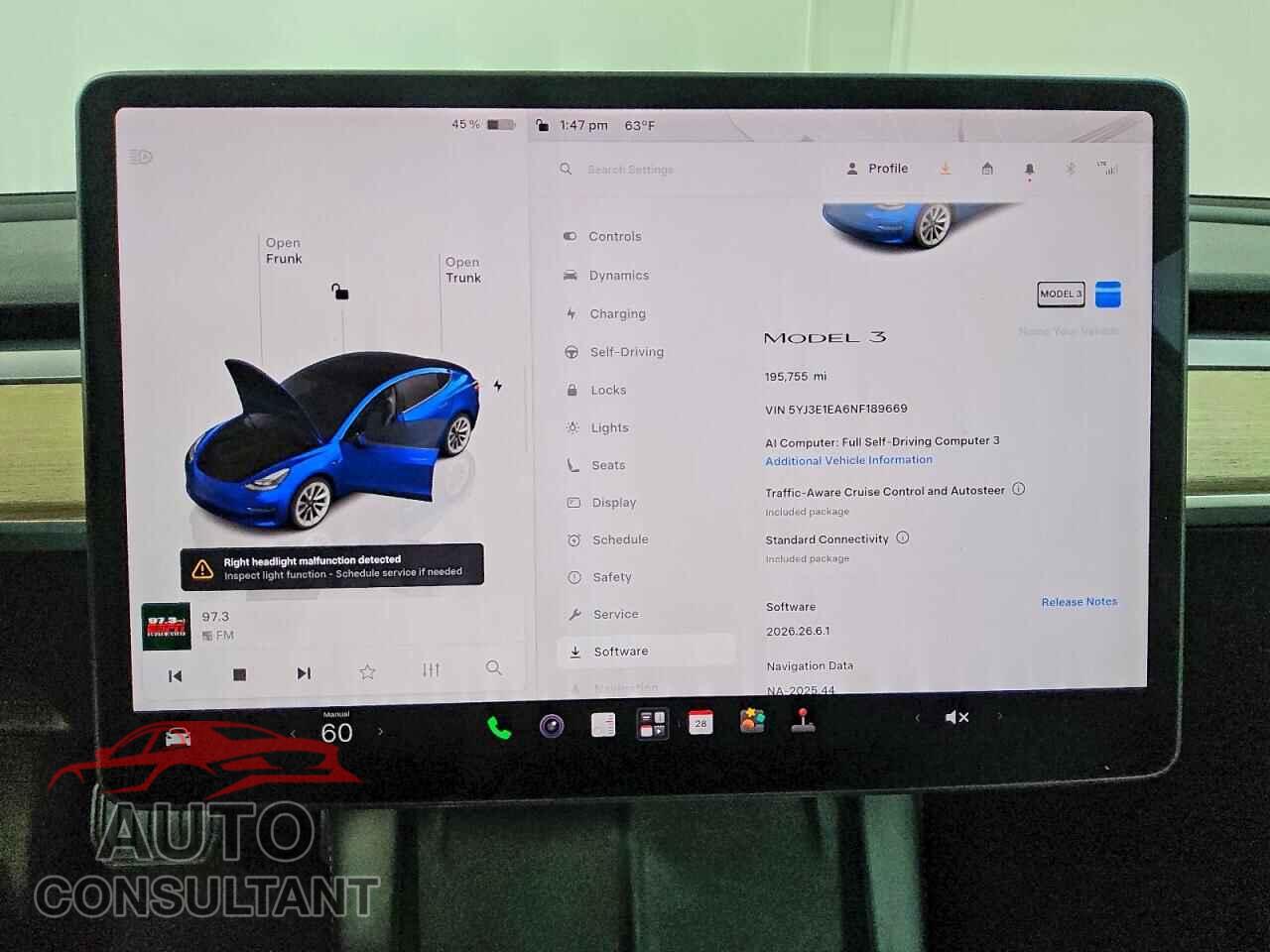 TESLA MODEL 3 2022 - 5YJ3E1EA6NF189669