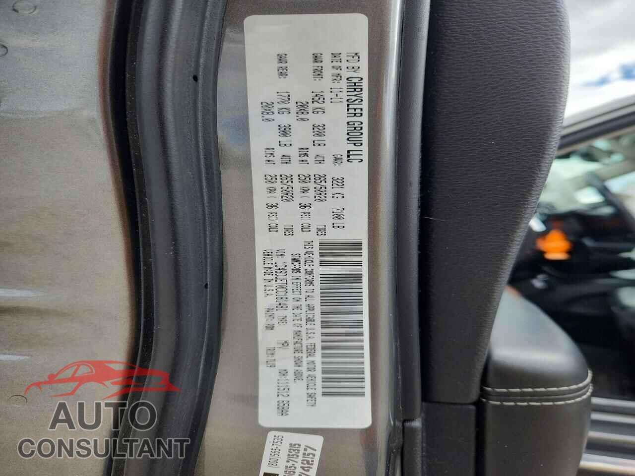 DODGE DURANGO 2012 - 1C4SDJET0CC181481