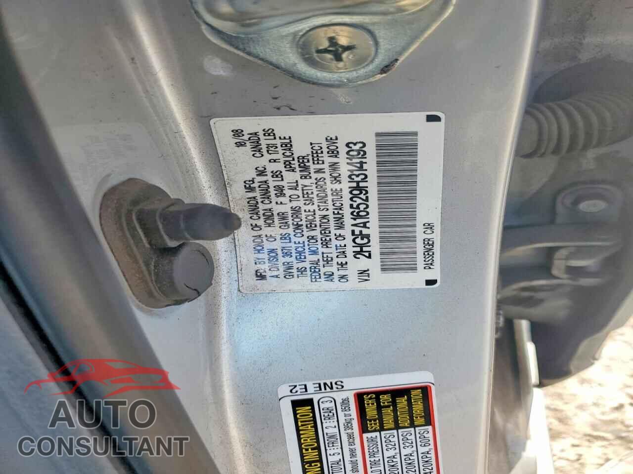 HONDA CIVIC 2009 - 2HGFA16529H314193