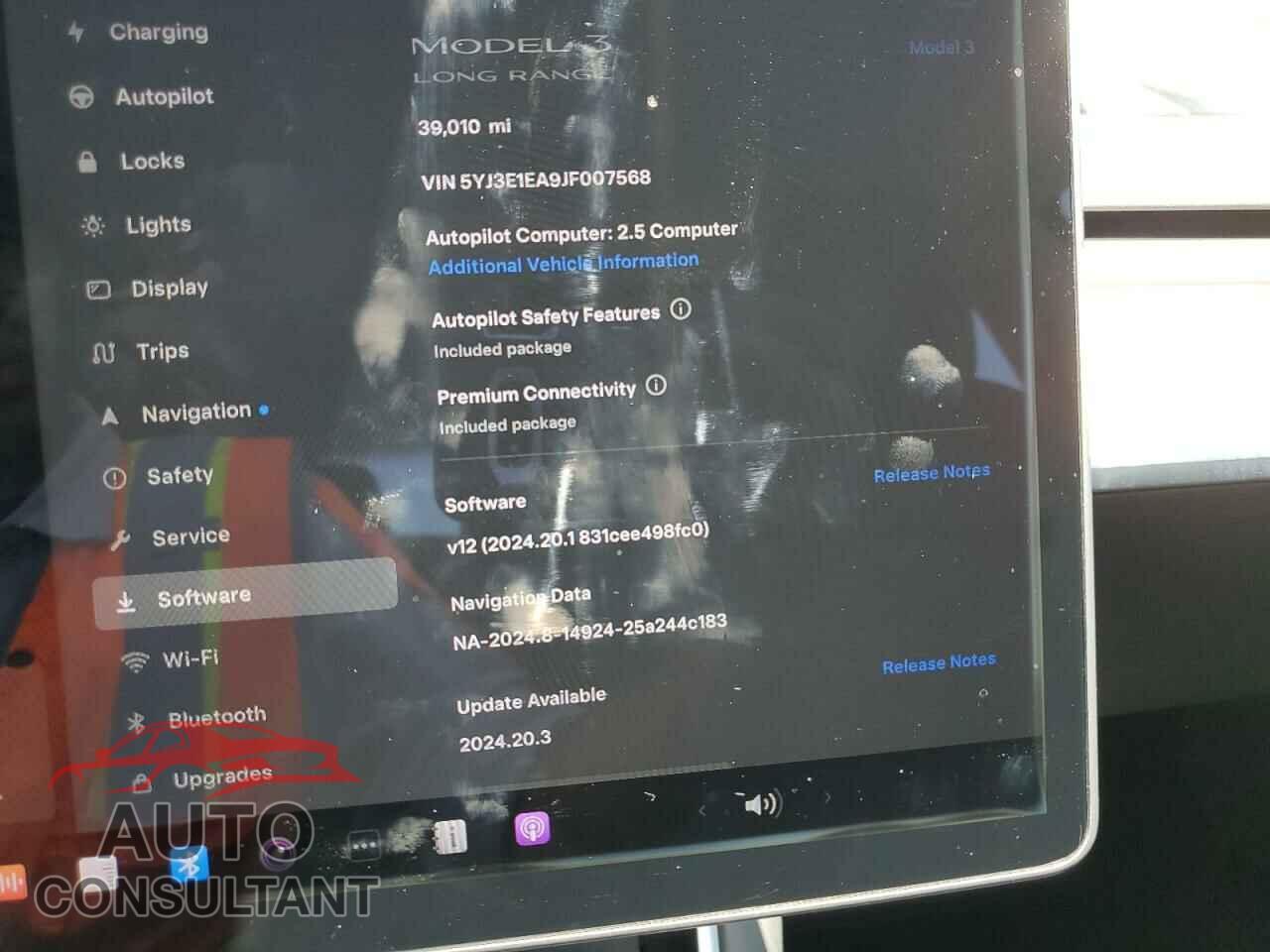 TESLA MODEL 3 2018 - 5YJ3E1EA9JF007568