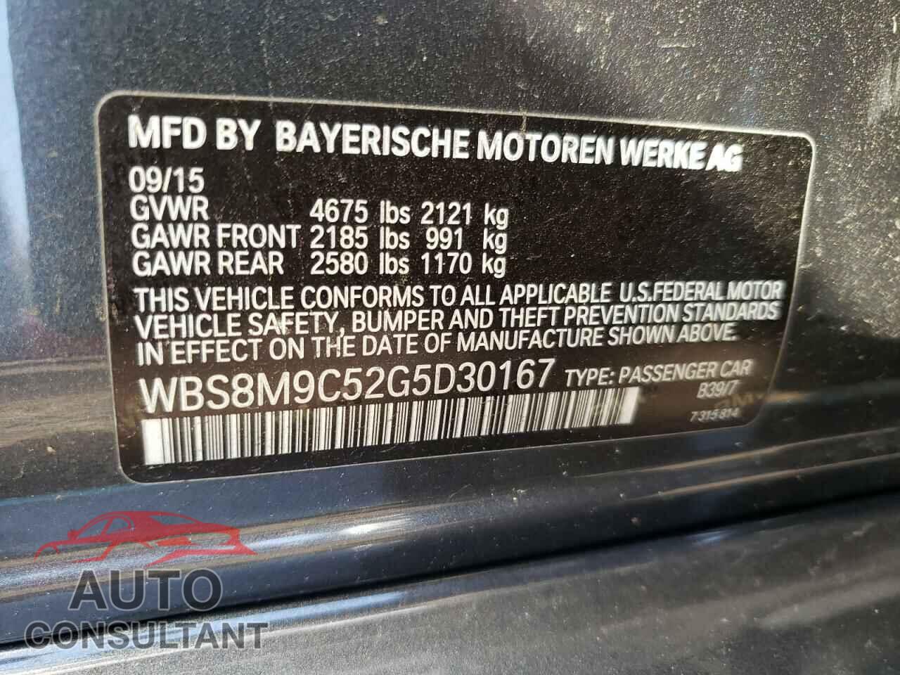 BMW M3 2016 - WBS8M9C52G5D30167