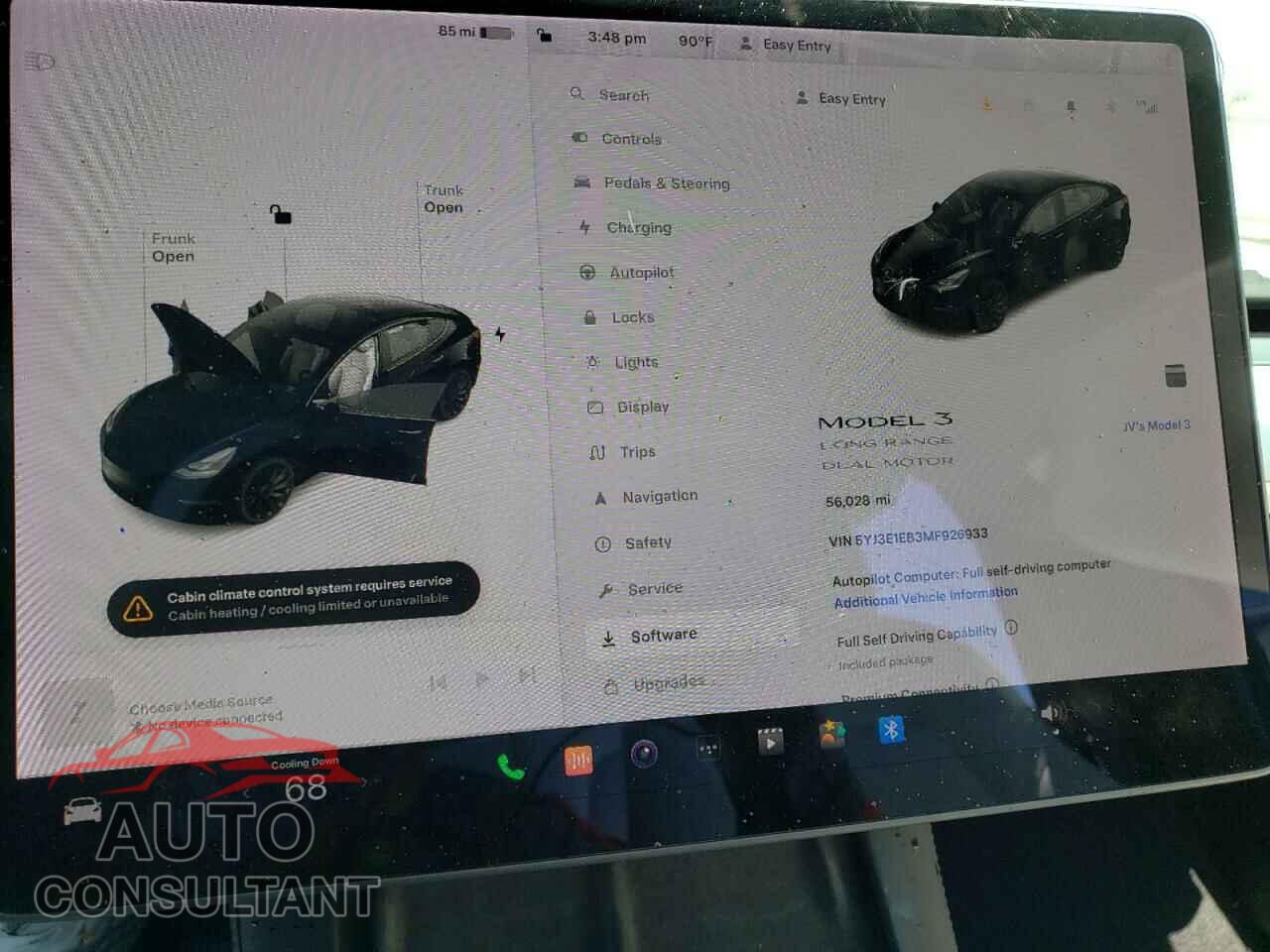 TESLA MODEL 3 2021 - 5YJ3E1EB3MF926933