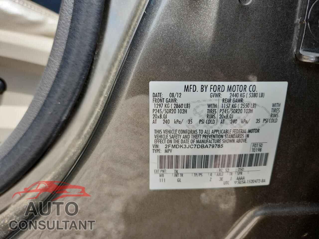 FORD EDGE 2013 - 2FMDK3JC7DBA79785