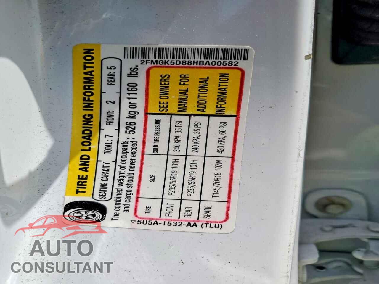 FORD FLEX 2017 - 2FMGK5D88HBA00582