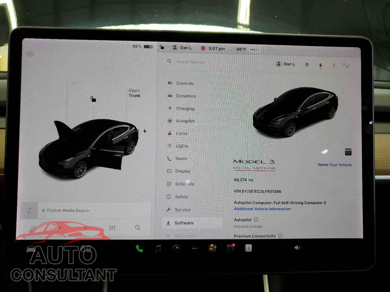 TESLA MODEL 3 2020 - 5YJ3E1EC3LF601366