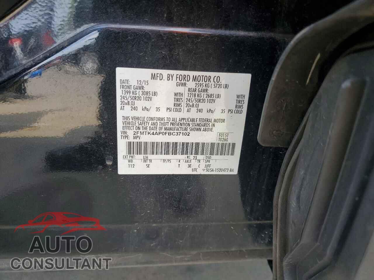 FORD EDGE 2015 - 2FMTK4AP0FBC37102