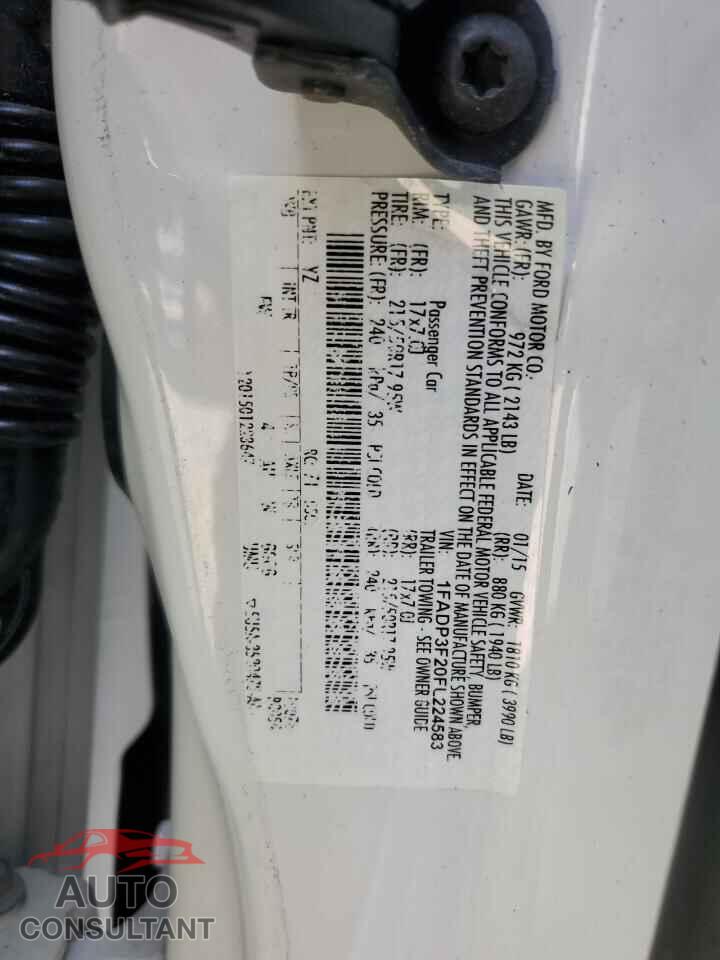 FORD FOCUS 2015 - 1FADP3F20FL224583