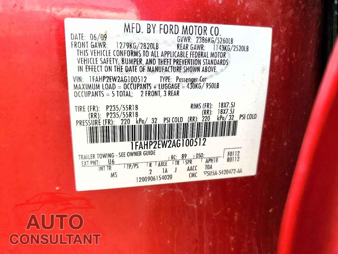 FORD TAURUS 2010 - 1FAHP2EW2AG100512