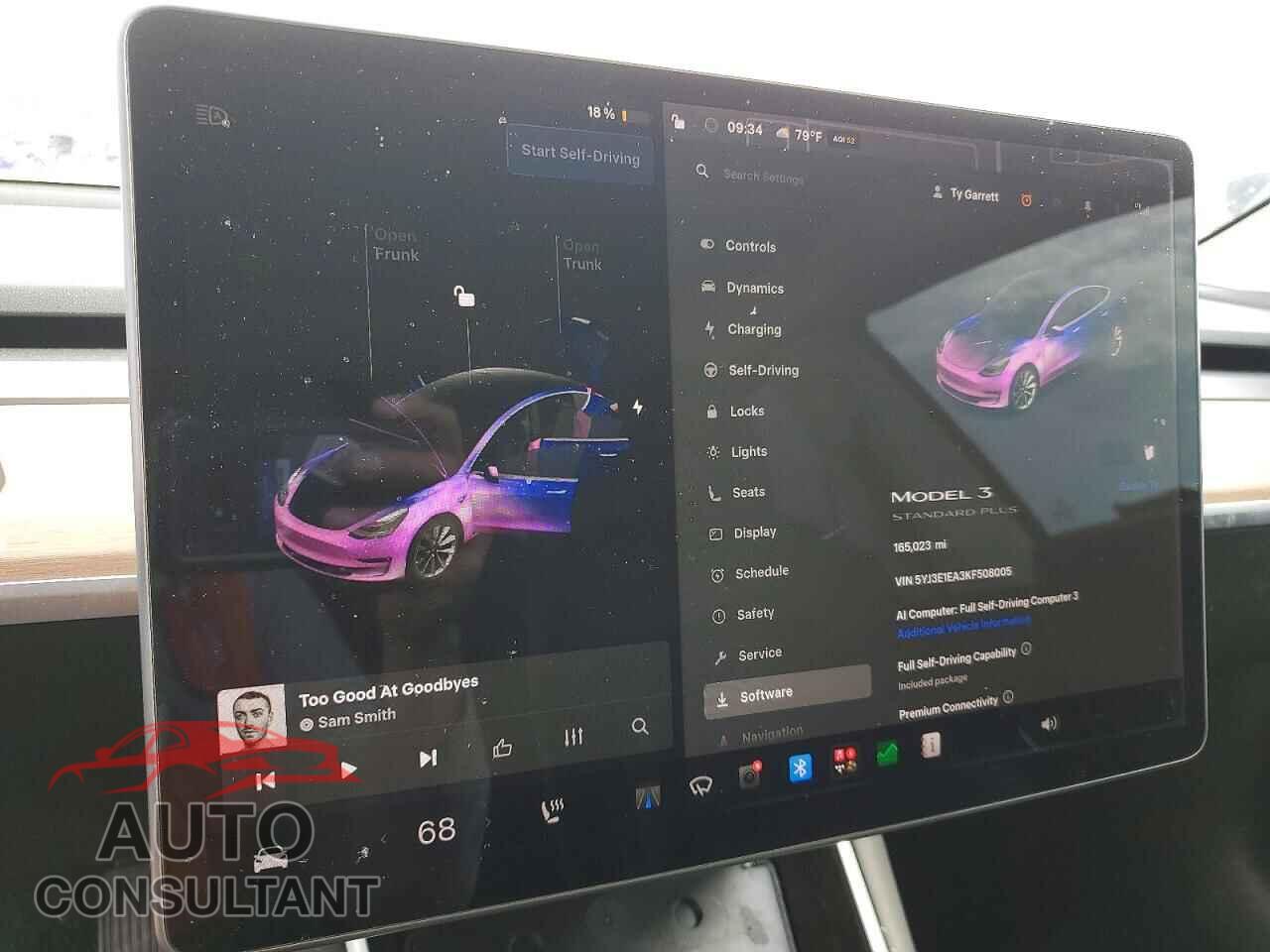 TESLA MODEL 3 2019 - 5YJ3E1EA3KF508005