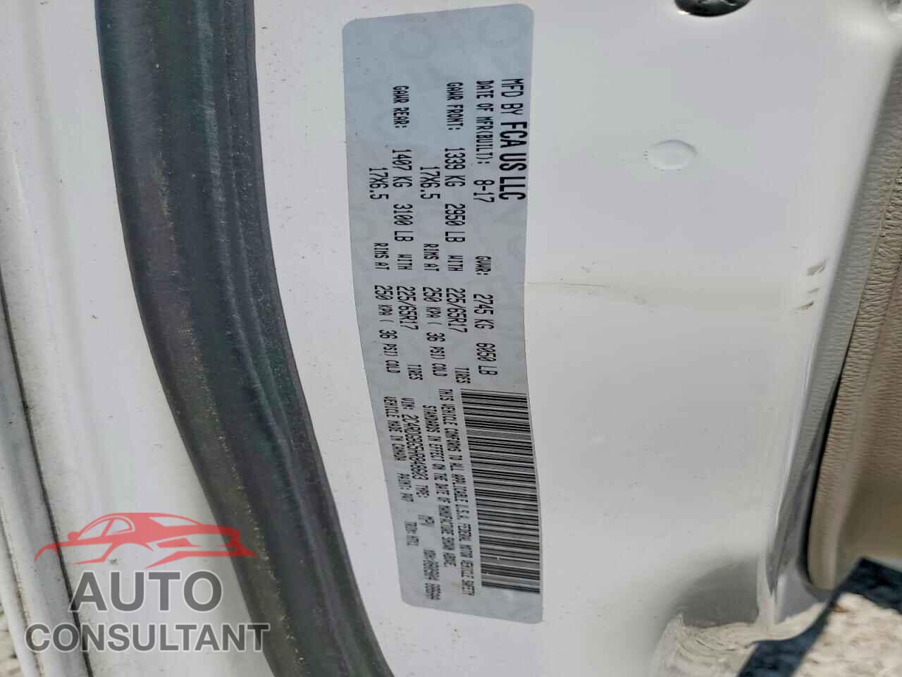 DODGE CARAVAN 2017 - 2C4RDGBG5HR848603