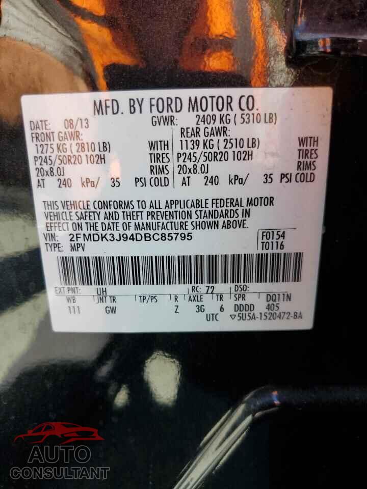 FORD EDGE 2013 - 2FMDK3J94DBC85795