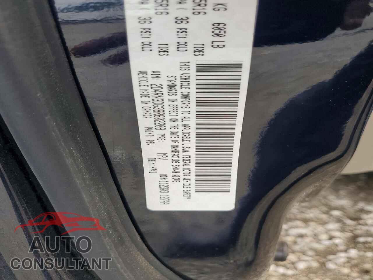 DODGE CARAVAN 2011 - 2D4RN3DG3BR602209