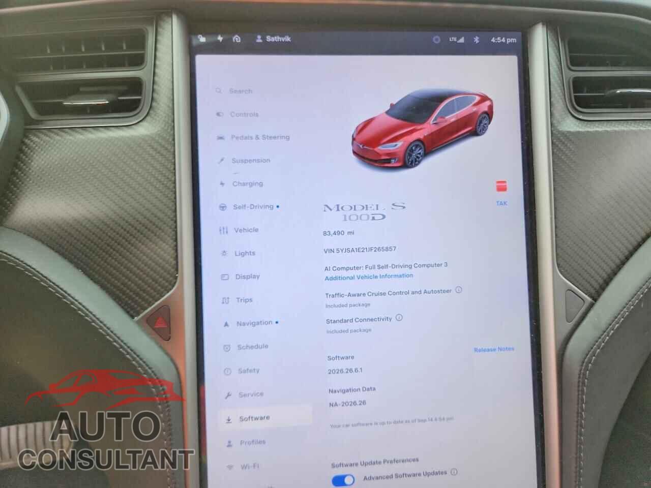 TESLA MODEL S 2018 - 5YJSA1E21JF265857