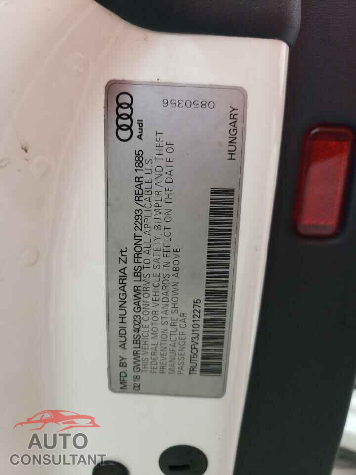 AUDI TT 2018 - TRUT5CFV3J1012275