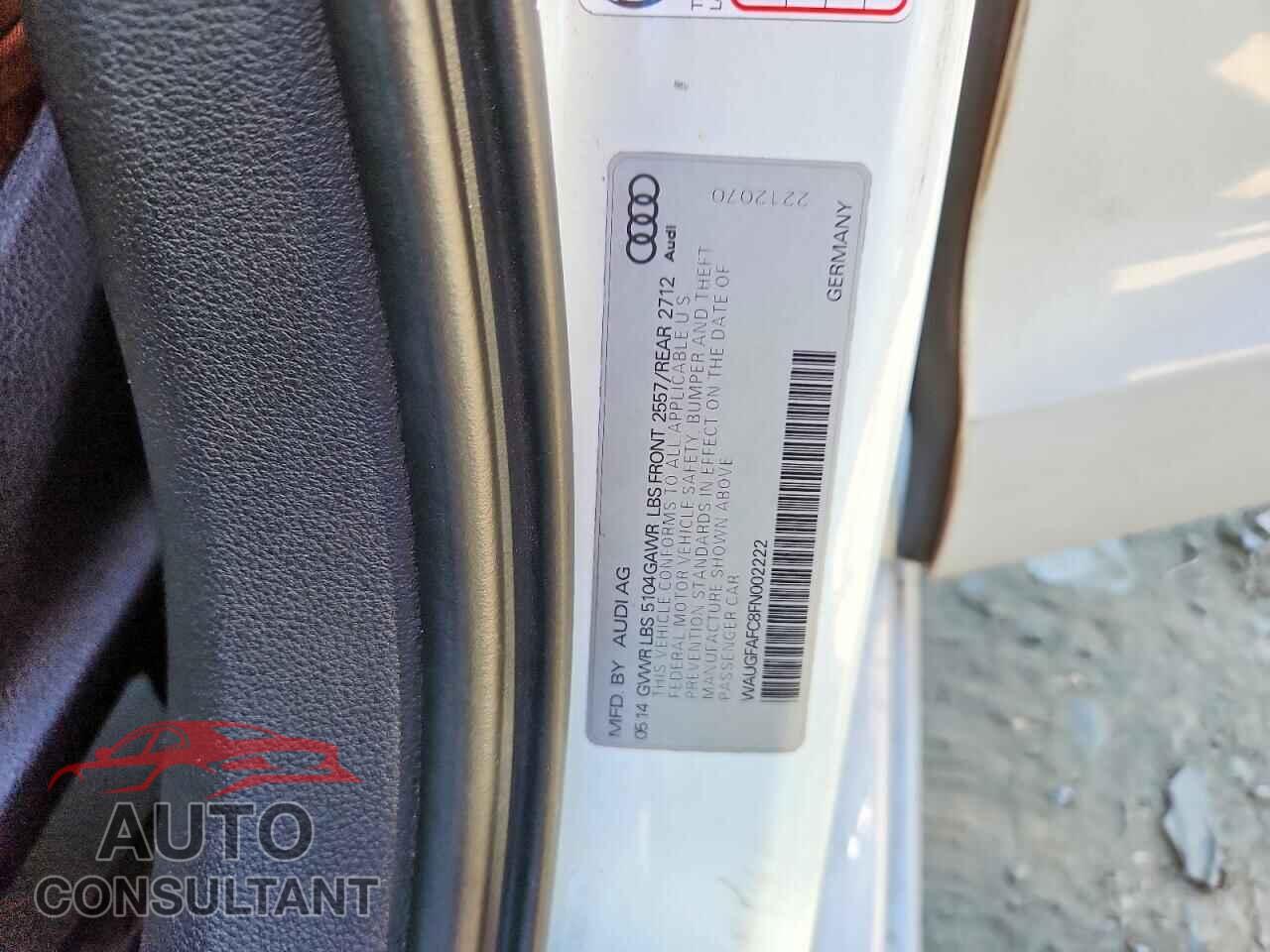 AUDI A6 2015 - WAUGFAFC8FN002222