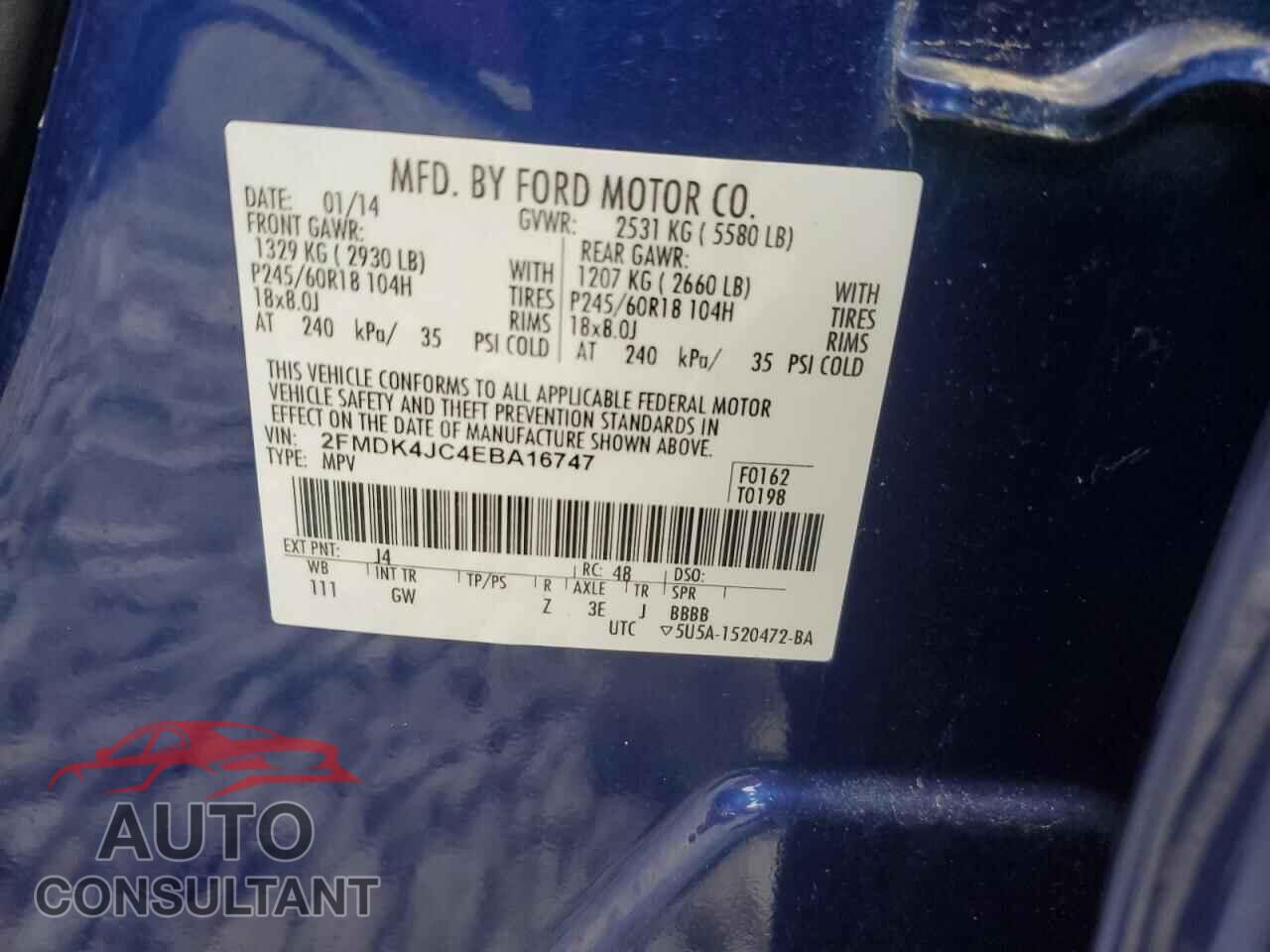 FORD EDGE 2014 - 2FMDK4JC4EBA16747