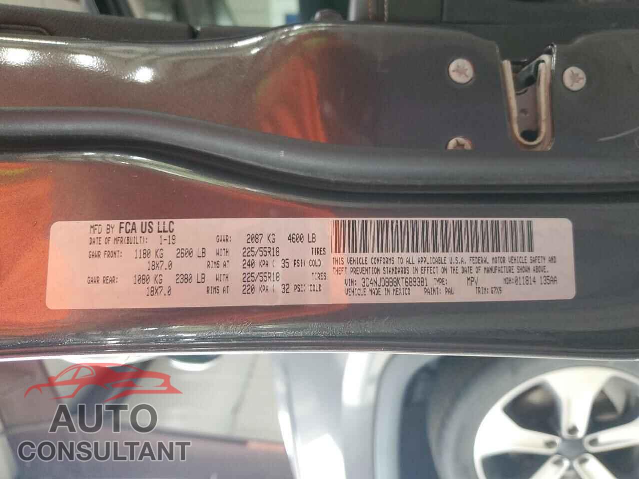 JEEP COMPASS 2019 - 3C4NJDBB8KT689381