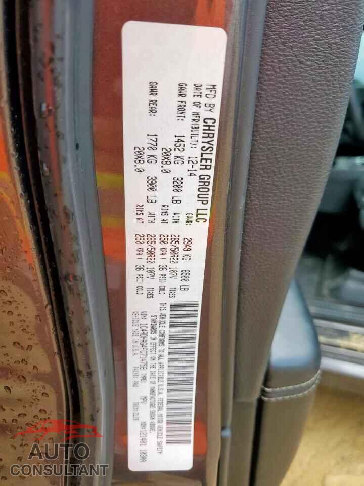 DODGE DURANGO 2015 - 1C4RDHAG4FC714758