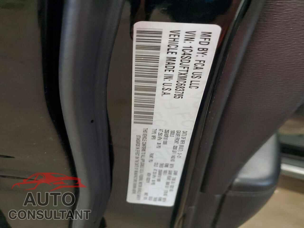 DODGE DURANGO 2021 - 1C4SDJFTXMC683785