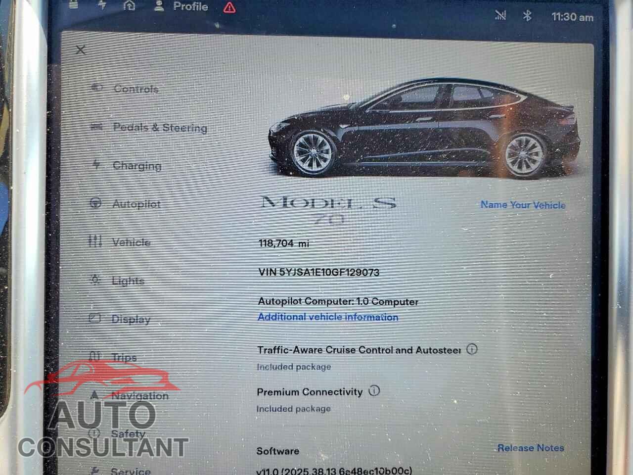 TESLA MODEL S 2016 - 5YJSA1E10GF129073