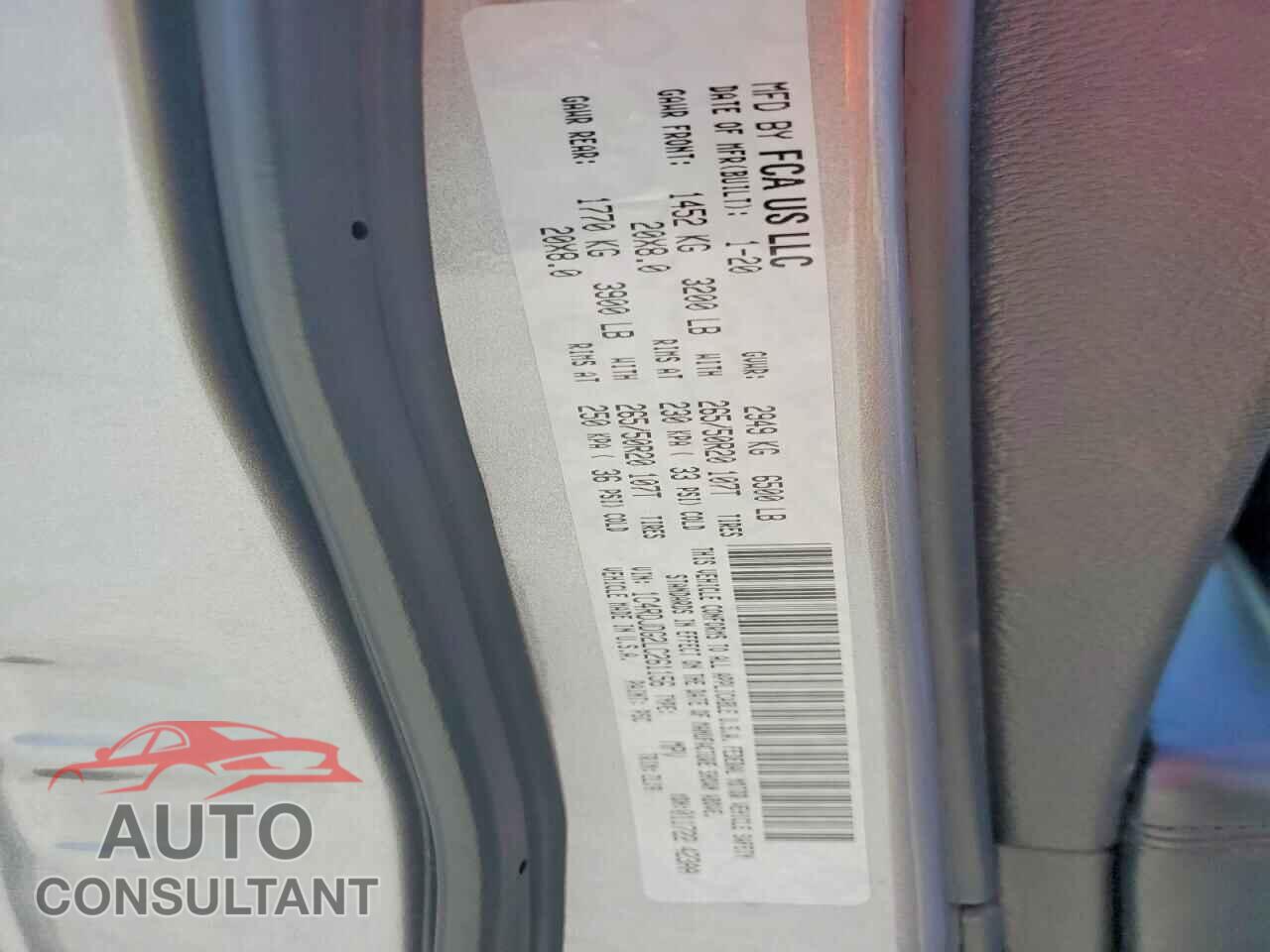 DODGE DURANGO 2020 - 1C4RDJDG2LC261156