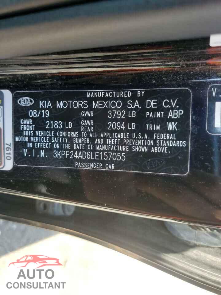 KIA FORTE 2020 - 3KPF24AD6LE157055