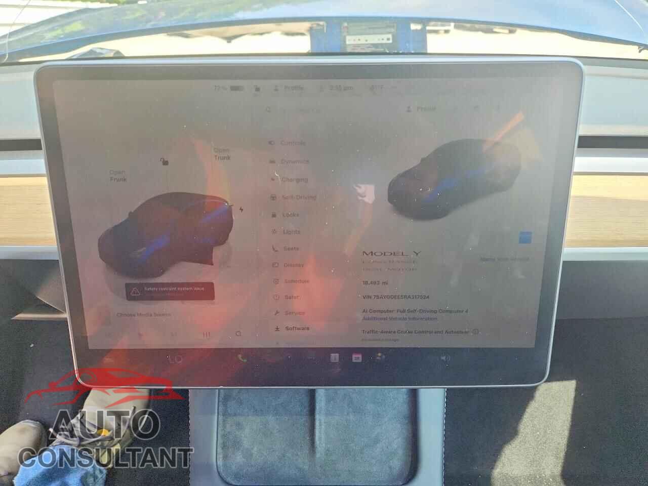 TESLA MODEL Y 2024 - 7SAYGDEE5RA317524