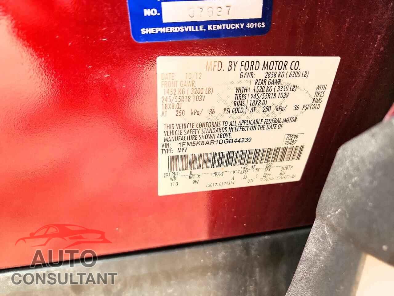 FORD EXPLORER 2013 - 1FM5K8AR1DGB44239