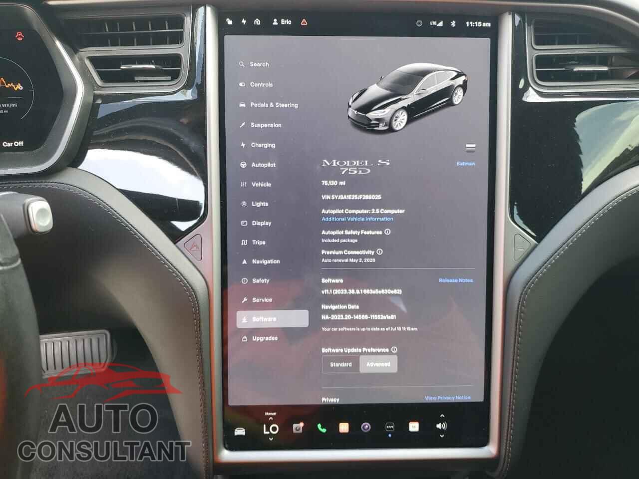 TESLA MODEL S 2018 - 5YJSA1E25JF288025