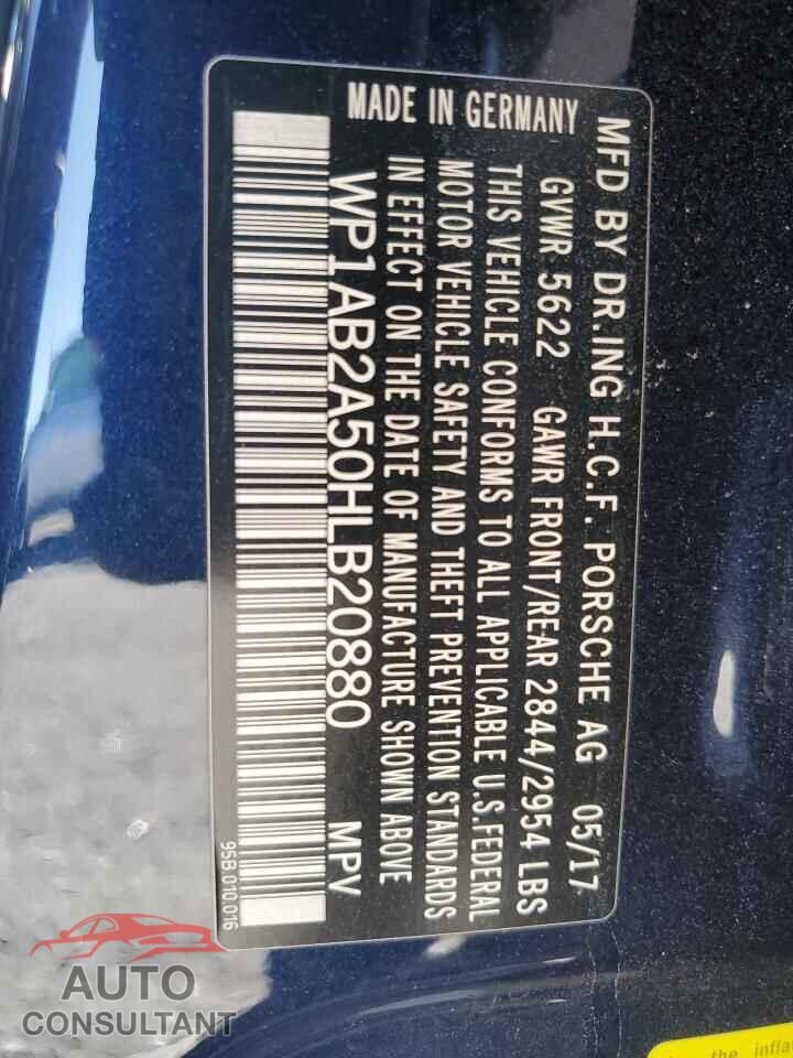 PORSCHE MACAN 2017 - WP1AB2A50HLB20880