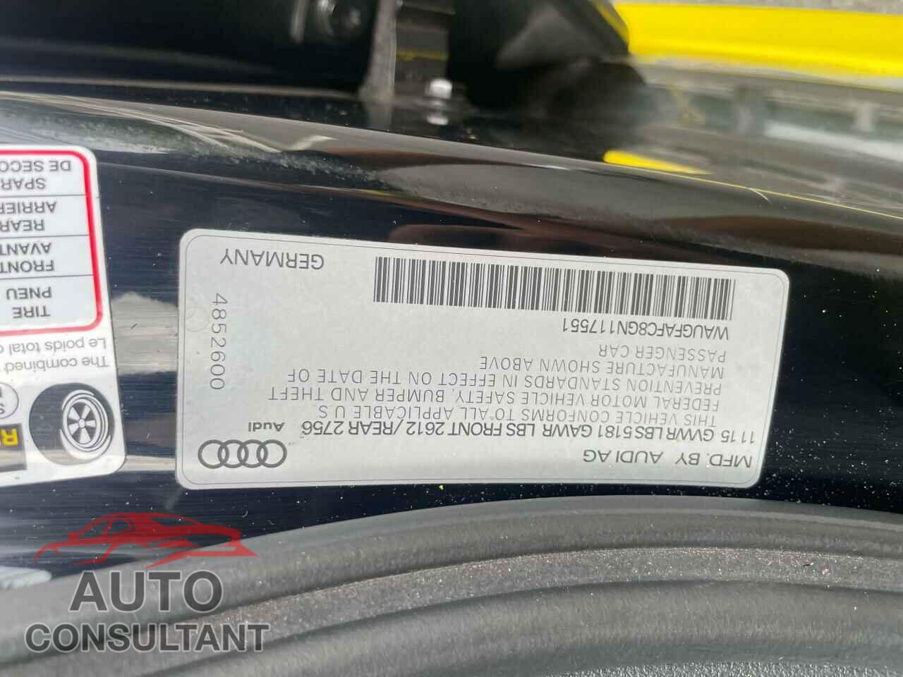 AUDI A6 2016 - WAUGFAFC8GN117551